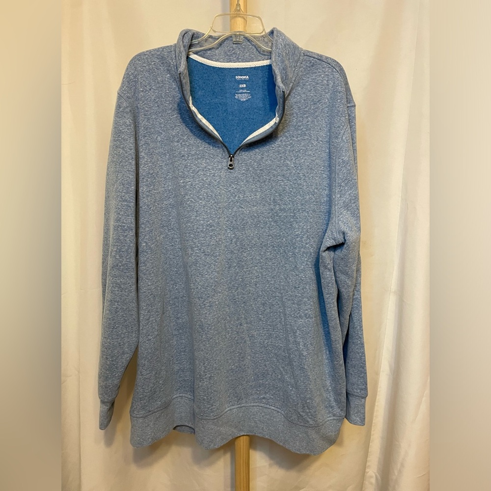 Sonoma Men's 2XB Pullover Sweatshirt Blue Extra Soft D020